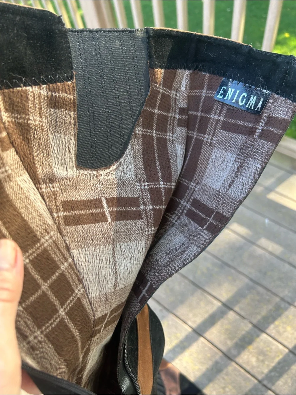 70’s Style Patchwork Knee Boots